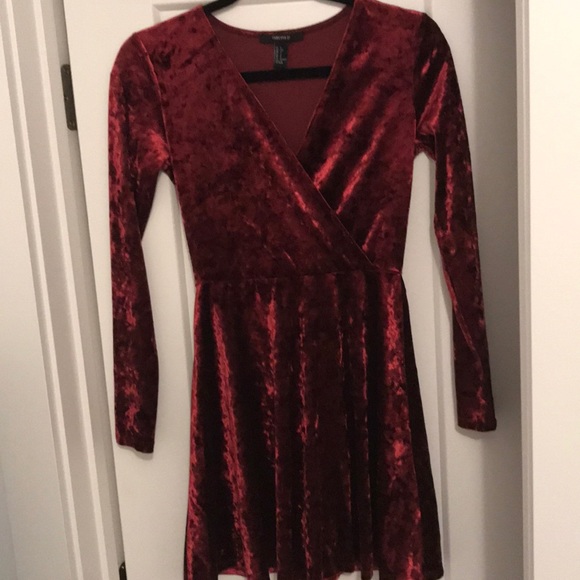 Forever 21 Dresses & Skirts - Red Velvet Mini Dress